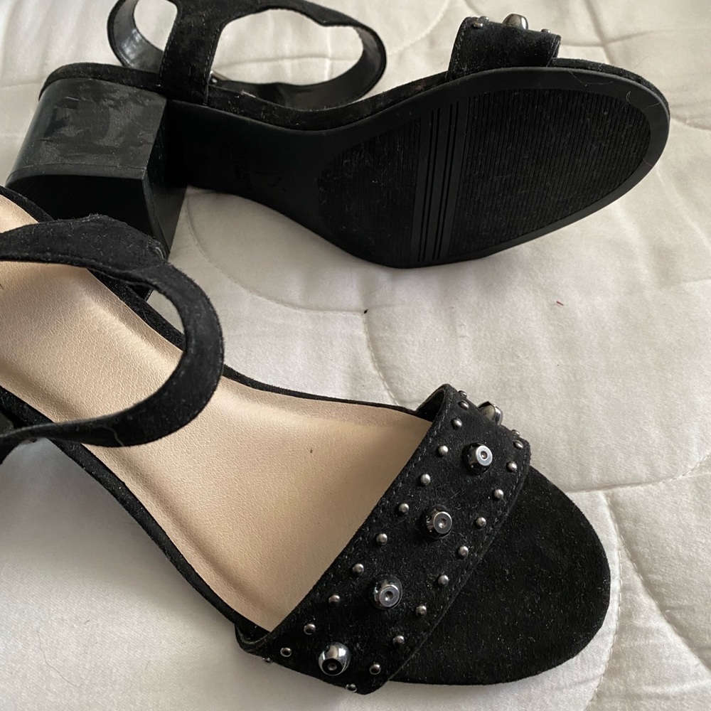 Simply Vera Black Studded Sandals
